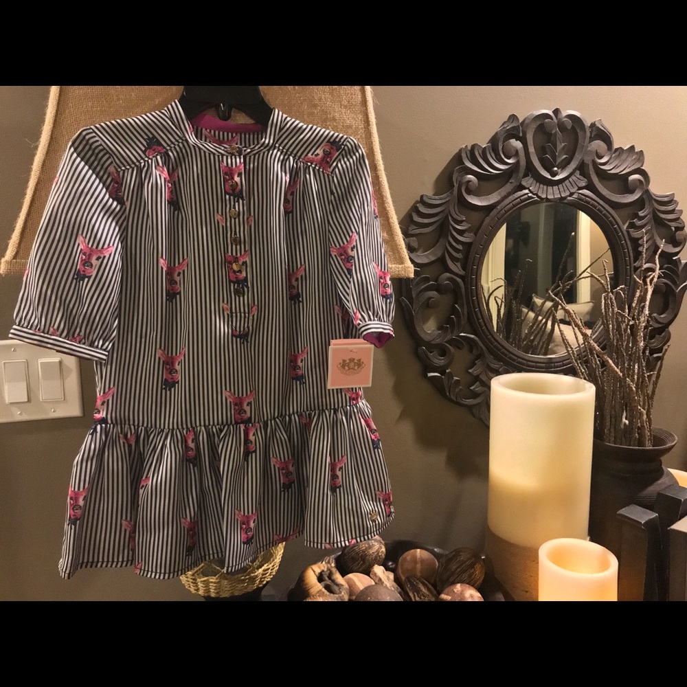 Juicy Couture Pink Ceris Deer Print Dress - NWT